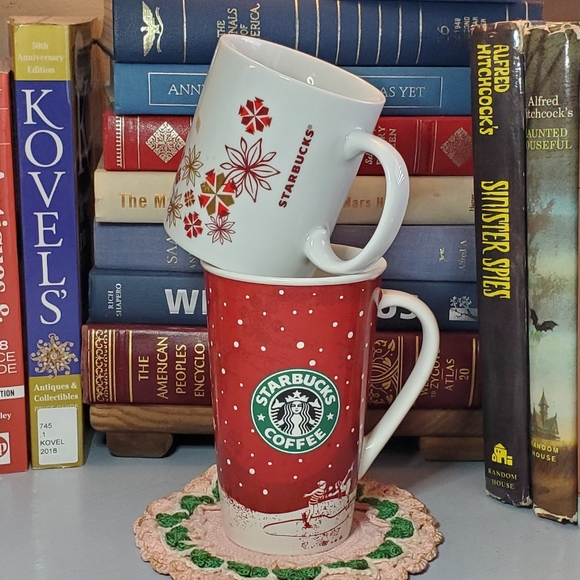 Holiday Starbucks Mugs • Set of Two • Mismatched